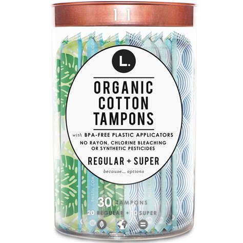 Always L Organic Cotton Tampons Duo Pack - Regular & Super Absorbency ...