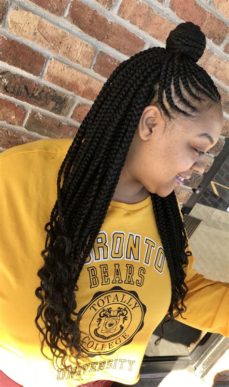 Get a Stunning Look with Cornrows and Crochet Braids in the Back: Try ...