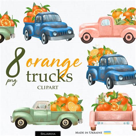 Old Truck Png Oranges Clipart – MasterBundles