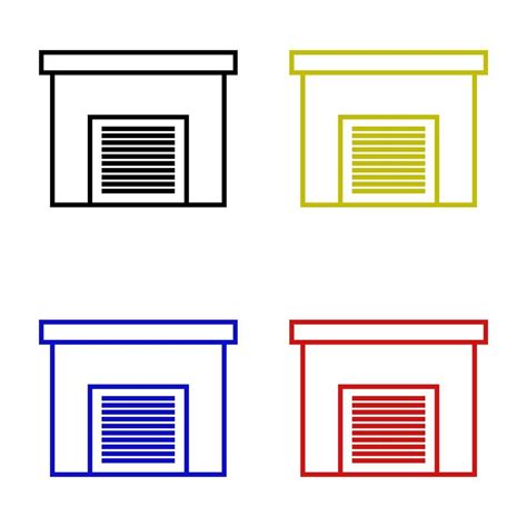 Garage Set On White Background 2149915 Vector Art at Vecteezy