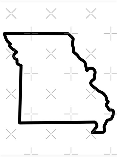 "Missouri State Outline" Poster for Sale by chocmusings | Redbubble