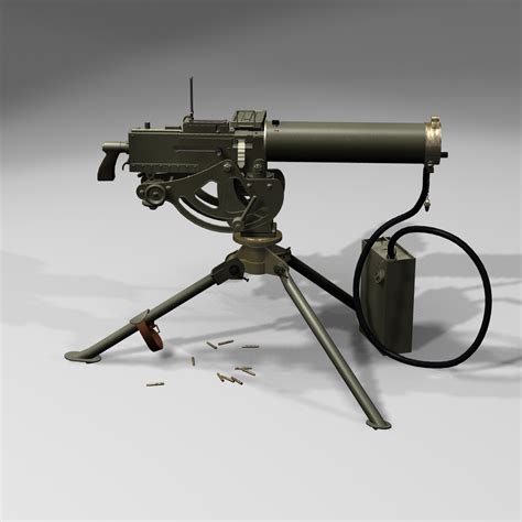 machine gun browning 3d lwo