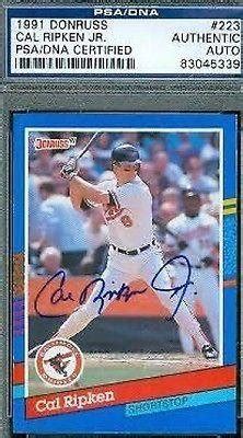 Cal Ripken Jr Autograph 1991 Donruss Signed Authentic