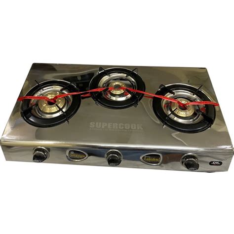 3 Burner Stainless Steel Gas Stove, For Kitchen at Rs 3200 in Ahmedabad ...