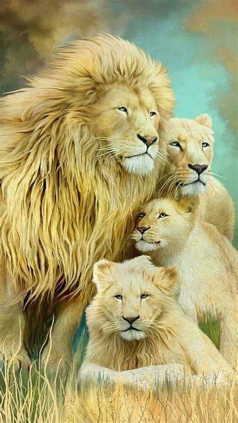 Happy family by georgekev, lion family HD phone wallpaper | Pxfuel