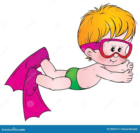 Swimmer stock illustration. Illustration of grandson, childish - 2962513