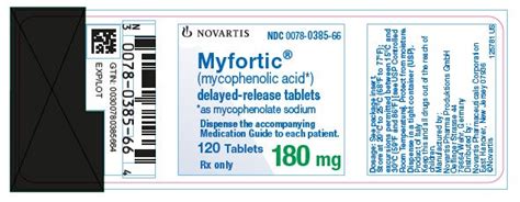 Myfortic: Package Insert / Prescribing Information