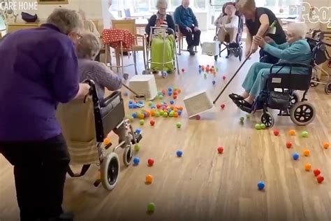 Nursing Home Residents Play Life-Size Game of 'Hungry Hungry Hippos ...