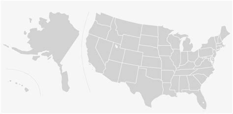 United States Map Gray - 1850x850 PNG Download - PNGkit