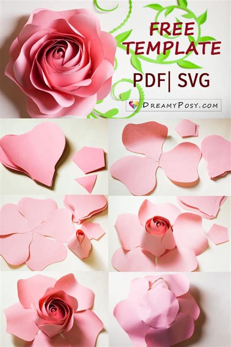 Printable Rose Flower Template Cut Out - Home Alqu