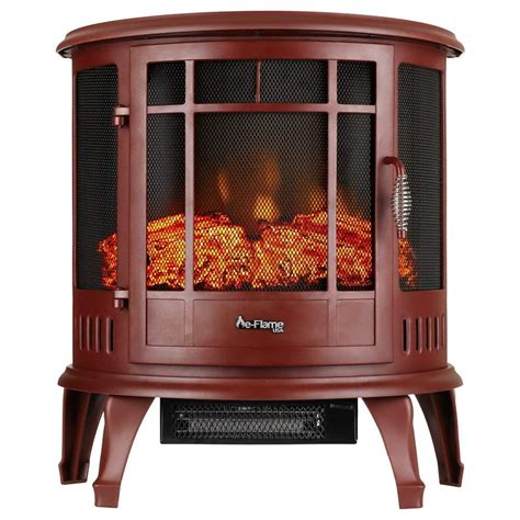 E-Flame USA Regal Free Standing Electric Fireplace Stove - Red ...