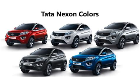 Tata Nexon Colors: Blue, Grey, Silver, Red, White - GaadiKey