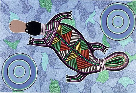 platypus art | Aboriginal dot art, Aboriginal dot painting, Aboriginal art