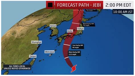 Japan Typhoon Map