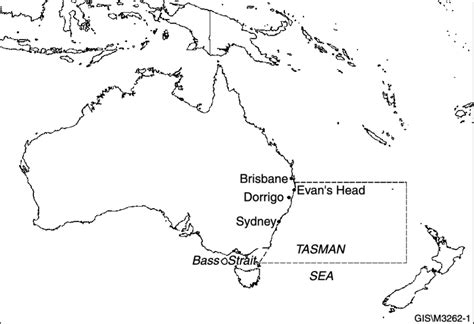 Tasman Sea Map - extremetrust