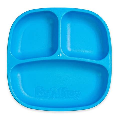 Re-Play 7" Toddler Divided Plate In Blue Sky Blue | Divided plates ...