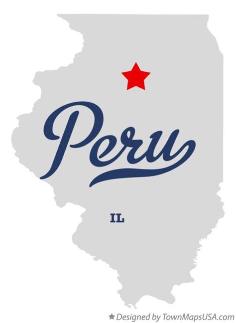 Map of Peru, IL, Illinois