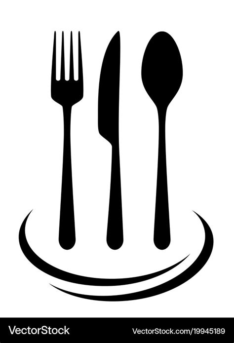 Fork knife spoon icons Royalty Free Vector Image