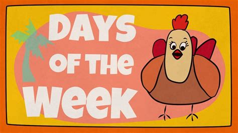 Days of the week | Song for kids | Kids songs, Preschool songs, Songs