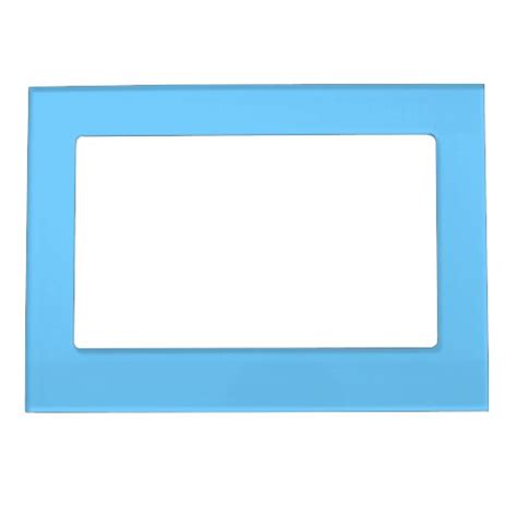 Sky Blue Solid Color Magnetic Picture Frame | Zazzle