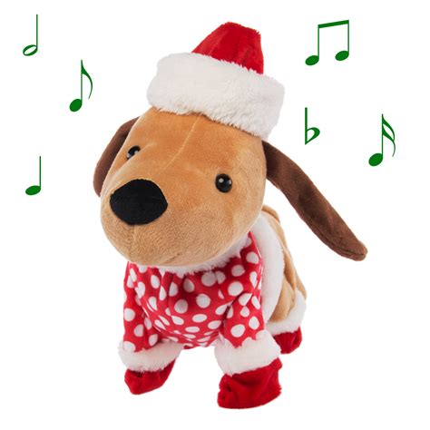 PLUSH ANIMATED STUFFED Animal Toy Singing Dancing Light Up Christmas ...