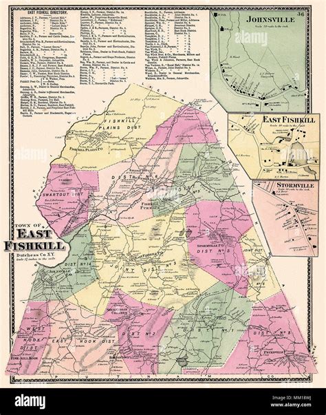 Map of East Fishkill. 1867 Stock Photo - Alamy