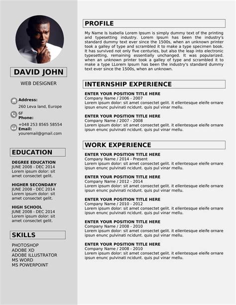 2 Page Resume Template Free Download Word (.docx & .pdf)