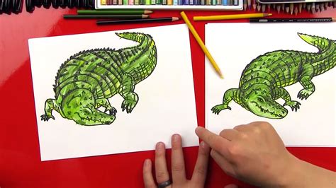 How To Draw A Realistic Crocodile - Art For Kids Hub