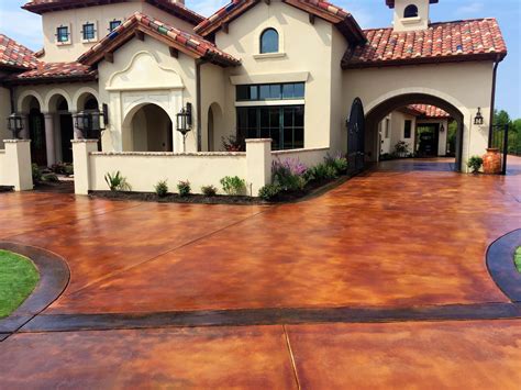 Stained concrete driveways is an easy way to to enhance your home with ...