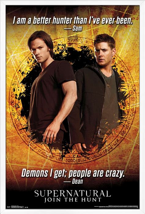 Supernatural - Quotes Wall Poster, 22.375" x 34", Framed - Walmart.com