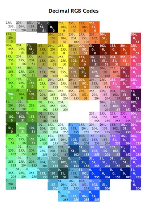 FREE 6+ Useful Sample RGB Color Chart Templates in PDF