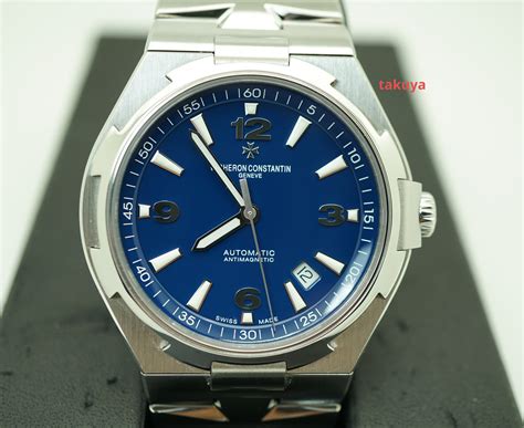 Vacheron CONSTANTIN OVERSEAS 47040 BLUE DIAL STEEL BRACELET STRAPS FULL ...