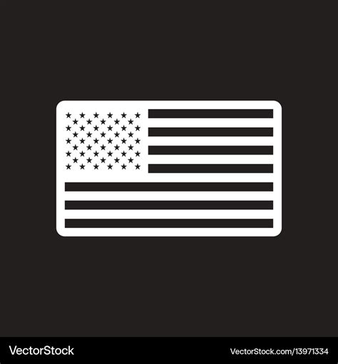 Black And White American Flag Decal