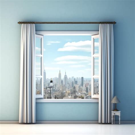 Premium AI Image | A window with a city view seen through it