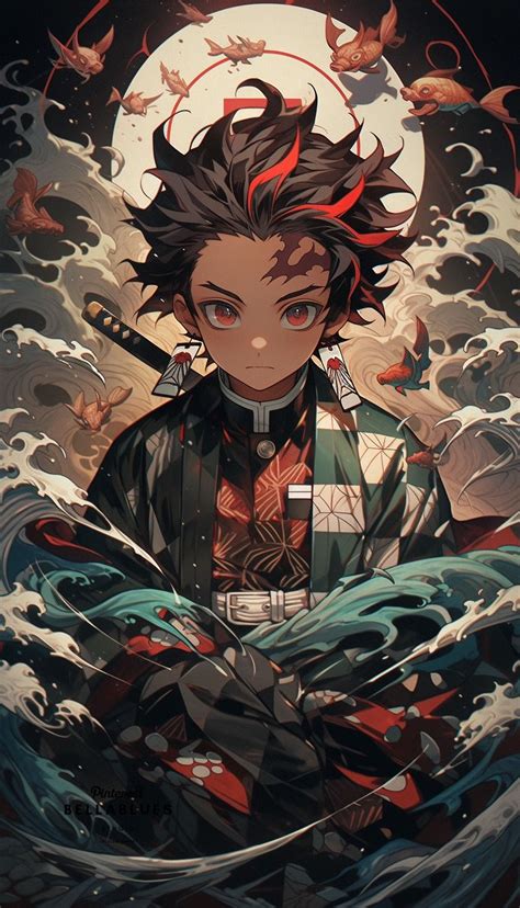 Tanjiro Kamado: The Determined Demon Slayer | Wallpaper achtergronden ...