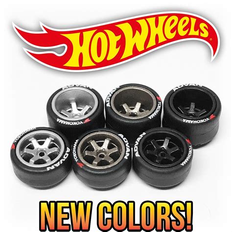 1/64 TE37 DEEP DISH Real Rider Wheels Rims Rubber Tires Set Custom for ...