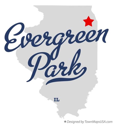 Map of Evergreen Park, IL, Illinois