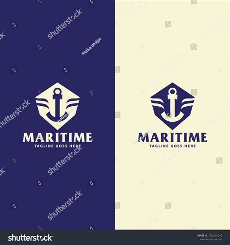 Maritime Logo Template Sea Boat Logo Stock Vector (Royalty Free ...