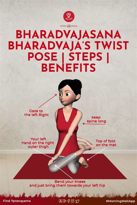 Bharadvajasana | Bharadvaja's Twist Pose | Steps | Benefits | Twist ...