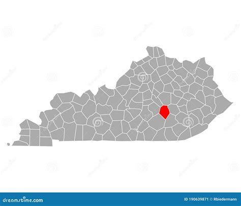 Map of Rockcastle in Kentucky Stock Vector - Illustration of travel ...