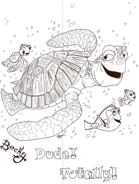 Finding Nemo Crush Coloring Pages - Ryan Fritz's Coloring Pages