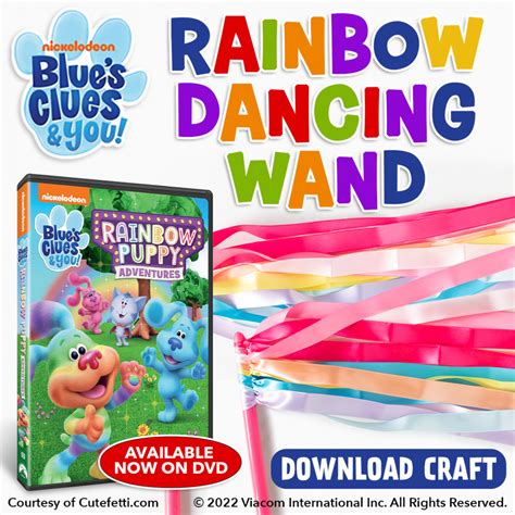 Rainbow Dancing Wand DIY Craft inspired by Blue's Clues & You: Rainbow ...