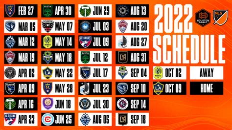 Houston Dynamo FC announce 2022 regular season schedule | Houston Dynamo