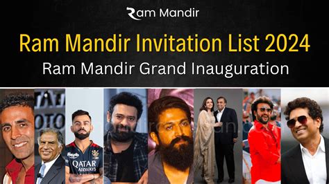 Ram Mandir Invitation List 2024: Guest Invite for Opening Ceremony of ...