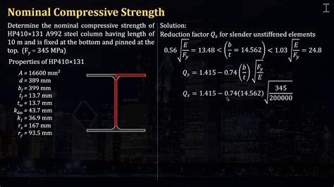 LRFD and ASD Compressive Strengths (NSCP 2015) of an I-Shape or an H ...