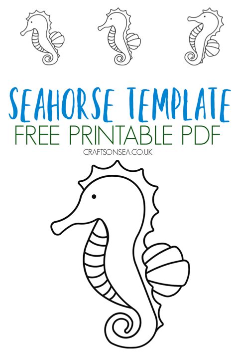 Seahorse Template Preschool