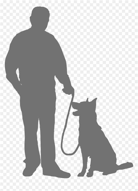 Transparent Dog Walker Png - Man And Dog Silhouette, Png Download - vhv