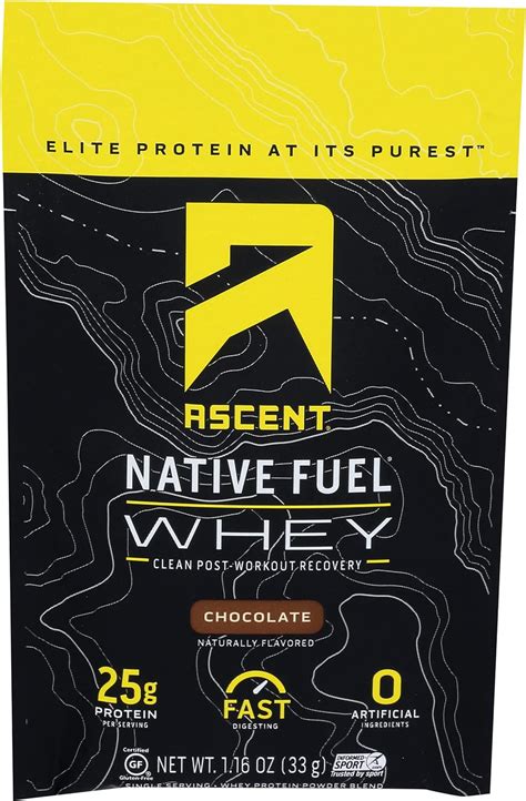 Amazon.com: Ascent Chocolate Whey Protein Powder Packet, 1.16 OZ ...