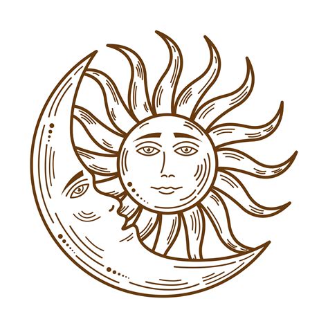 moon and sun 3872057 Vector Art at Vecteezy