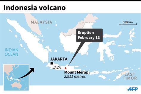 Erupting Indonesian volcano spews ash, lava